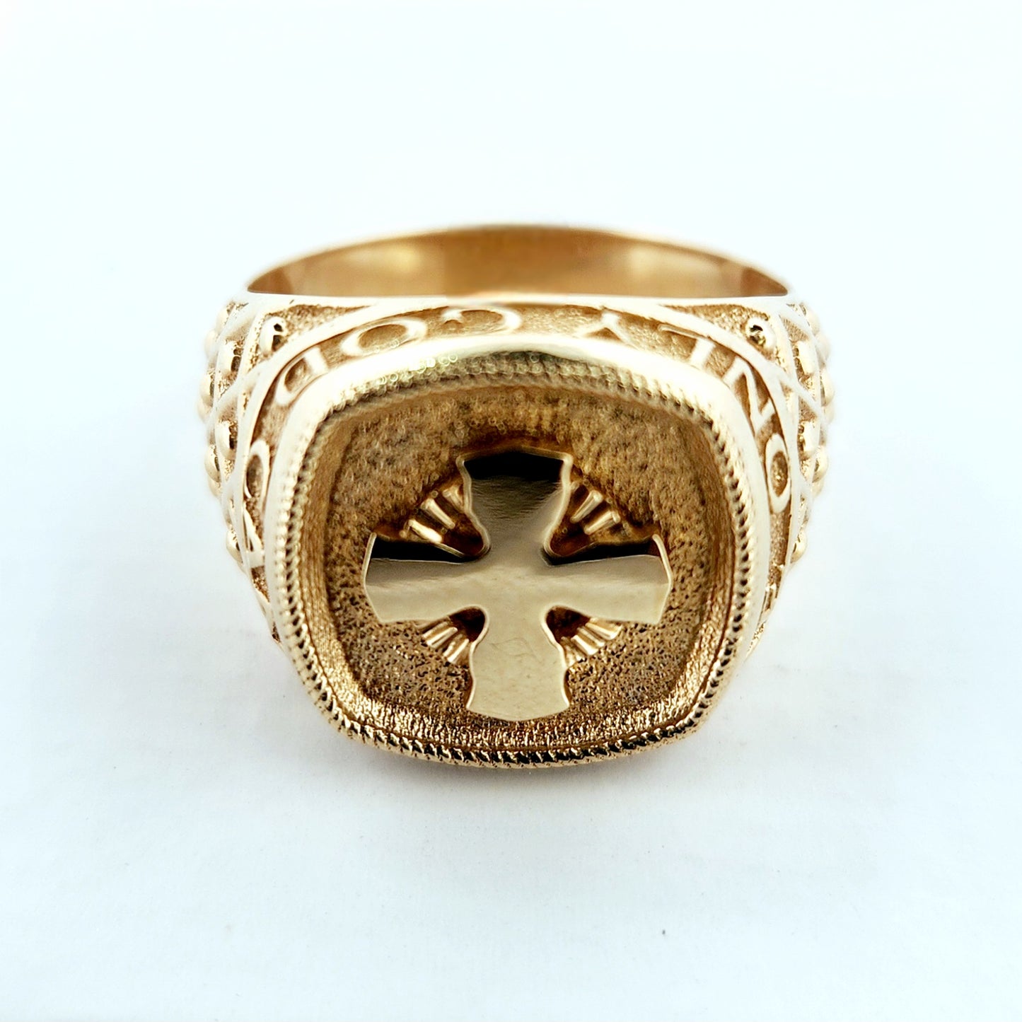 MEN'S 14k Cross ring
