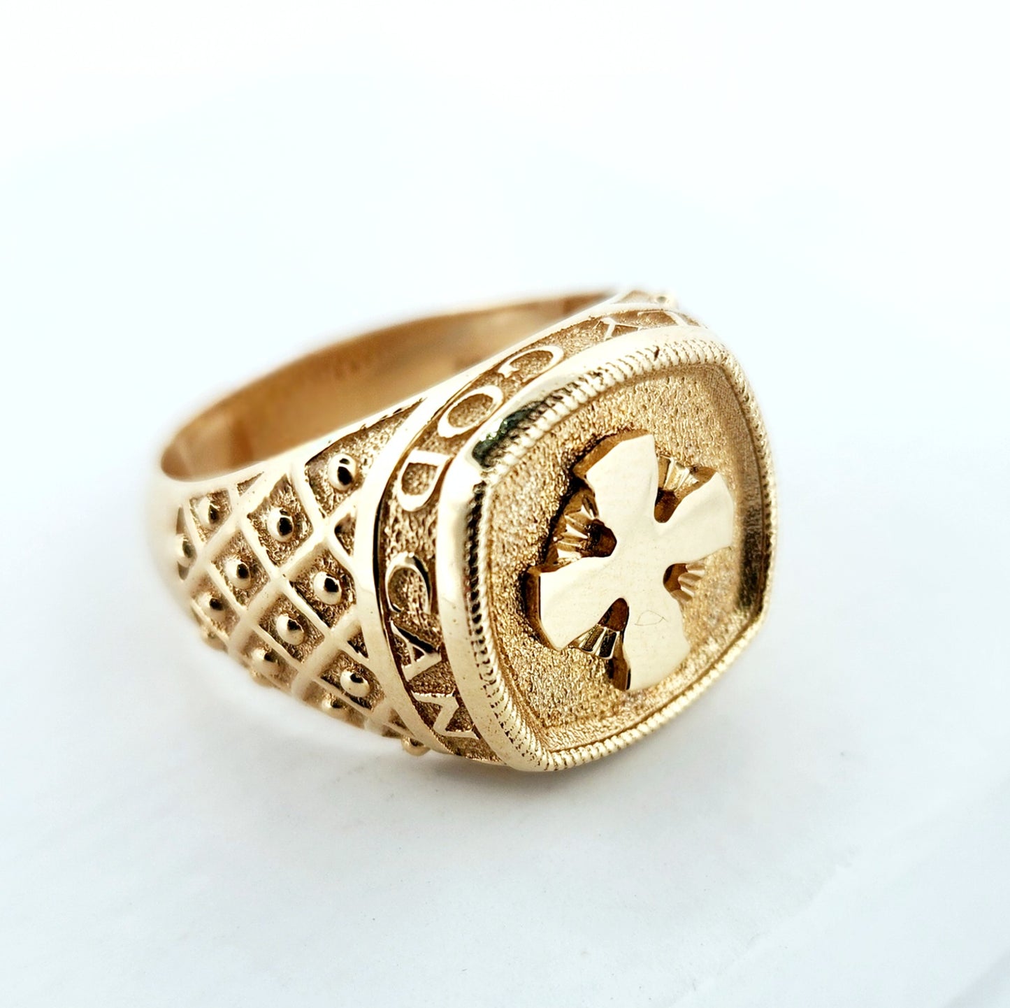 MEN'S 14k Cross ring