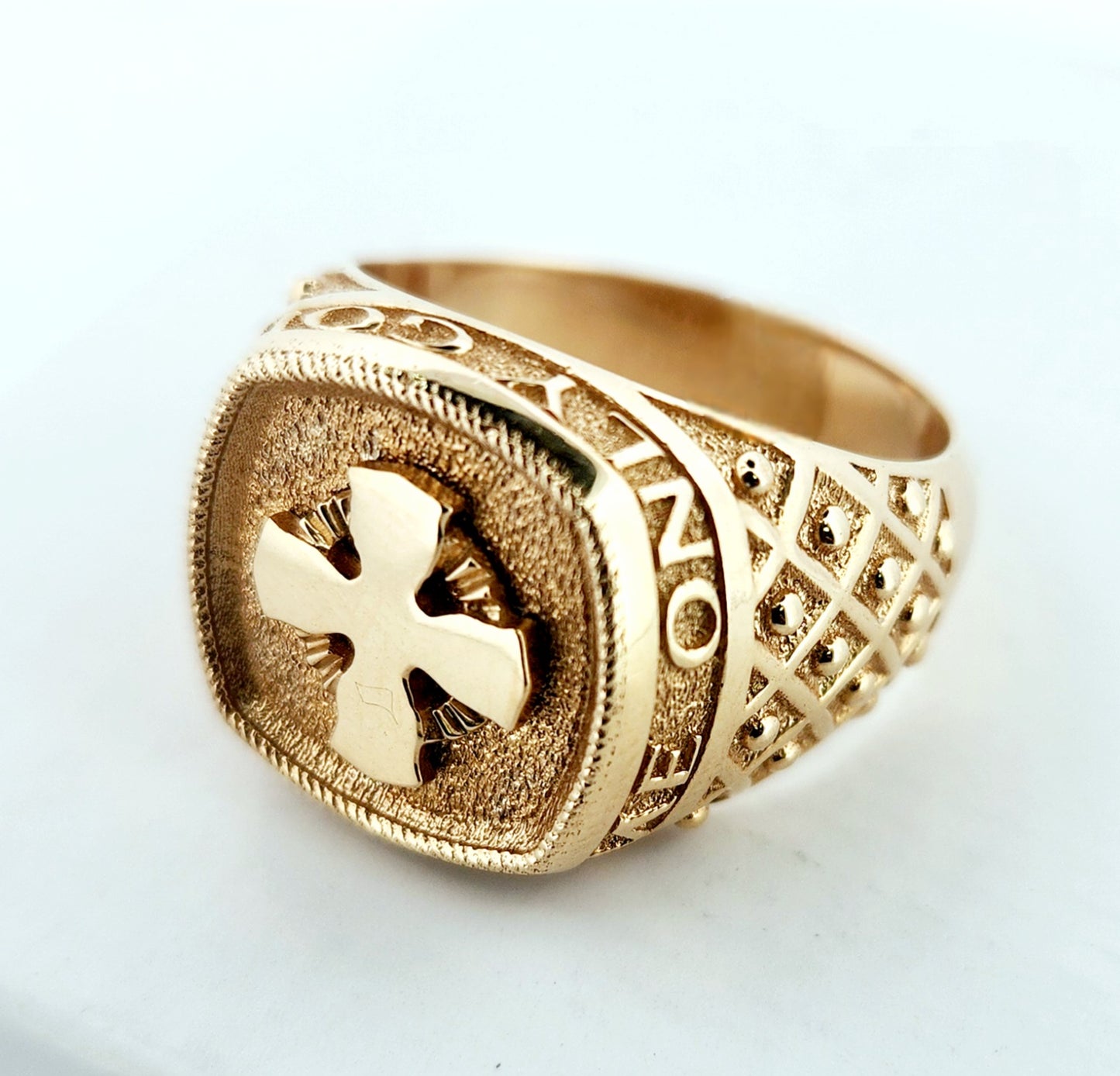 MEN'S 14k Cross ring