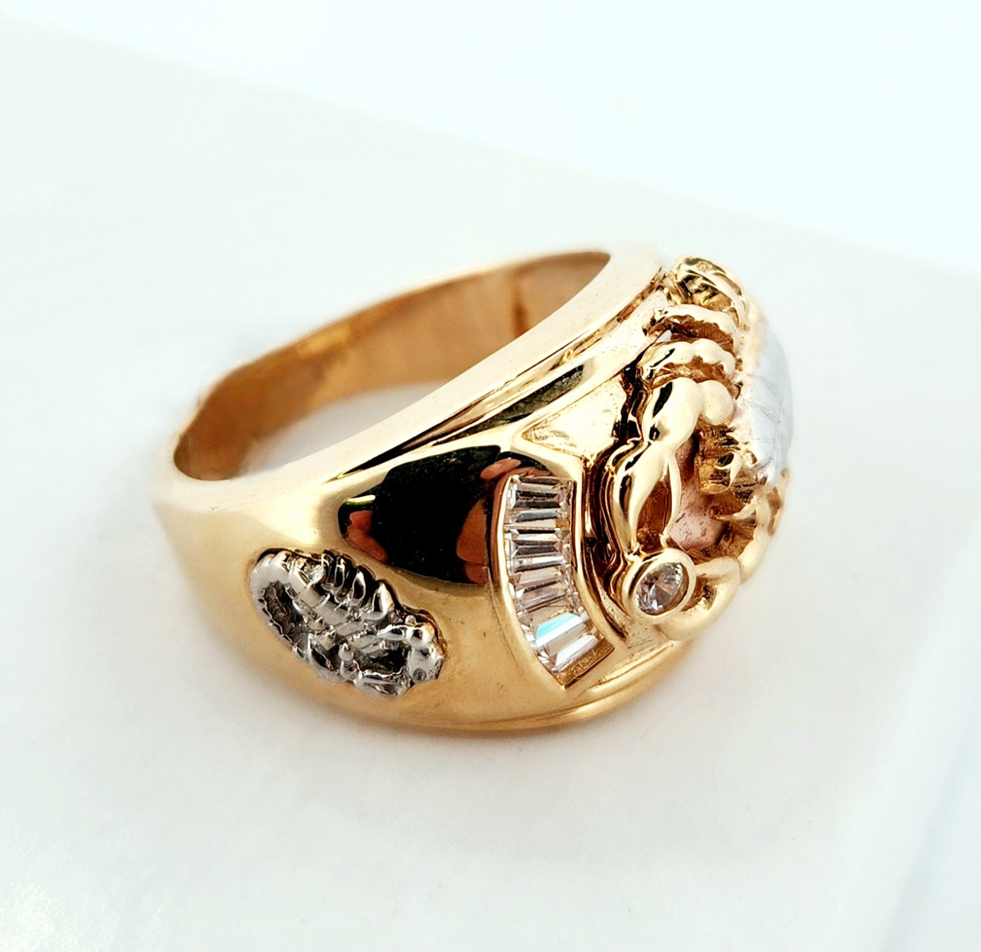 Man's 14k scorpion ring