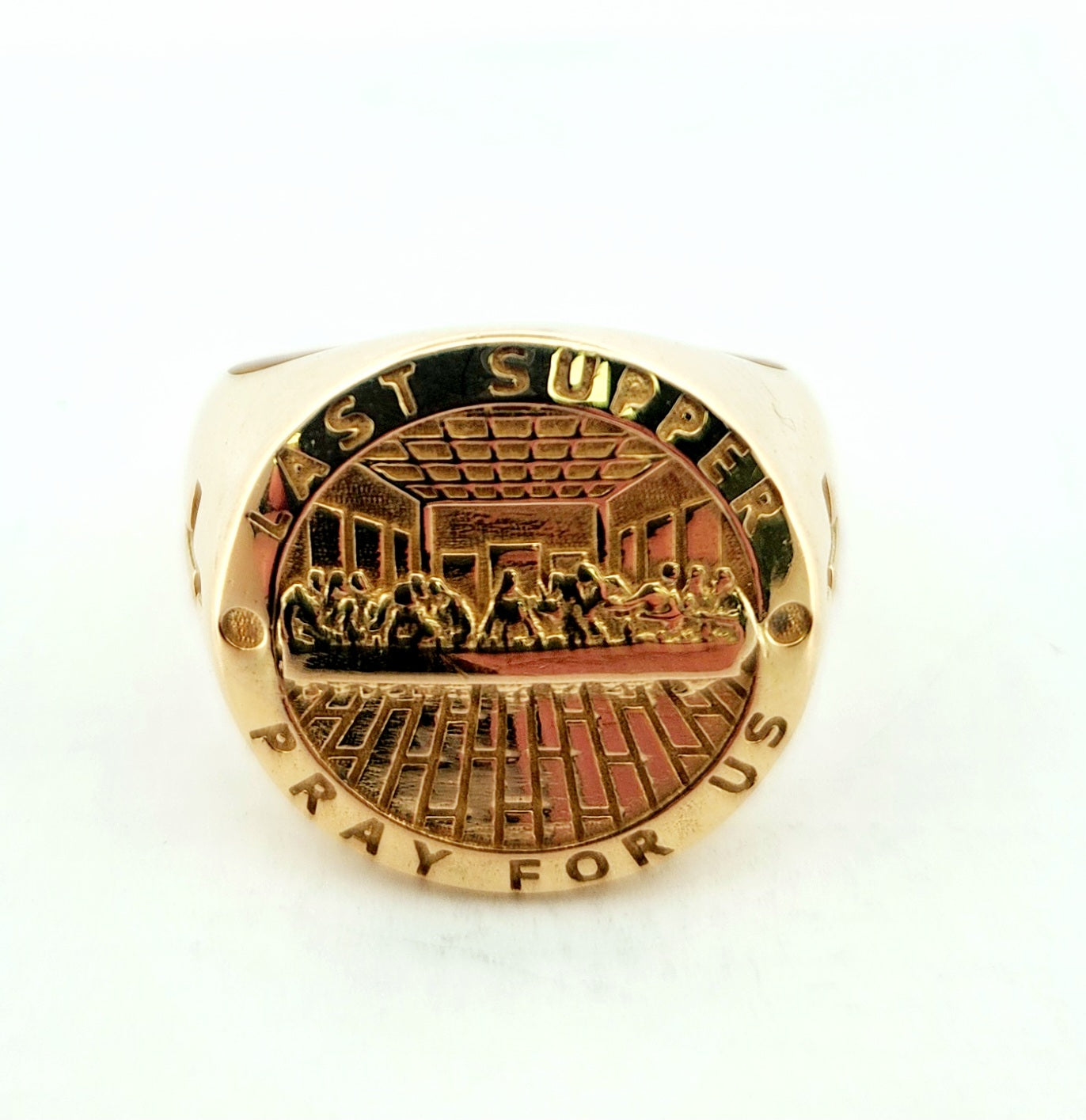 Man's 18k Last supper ring