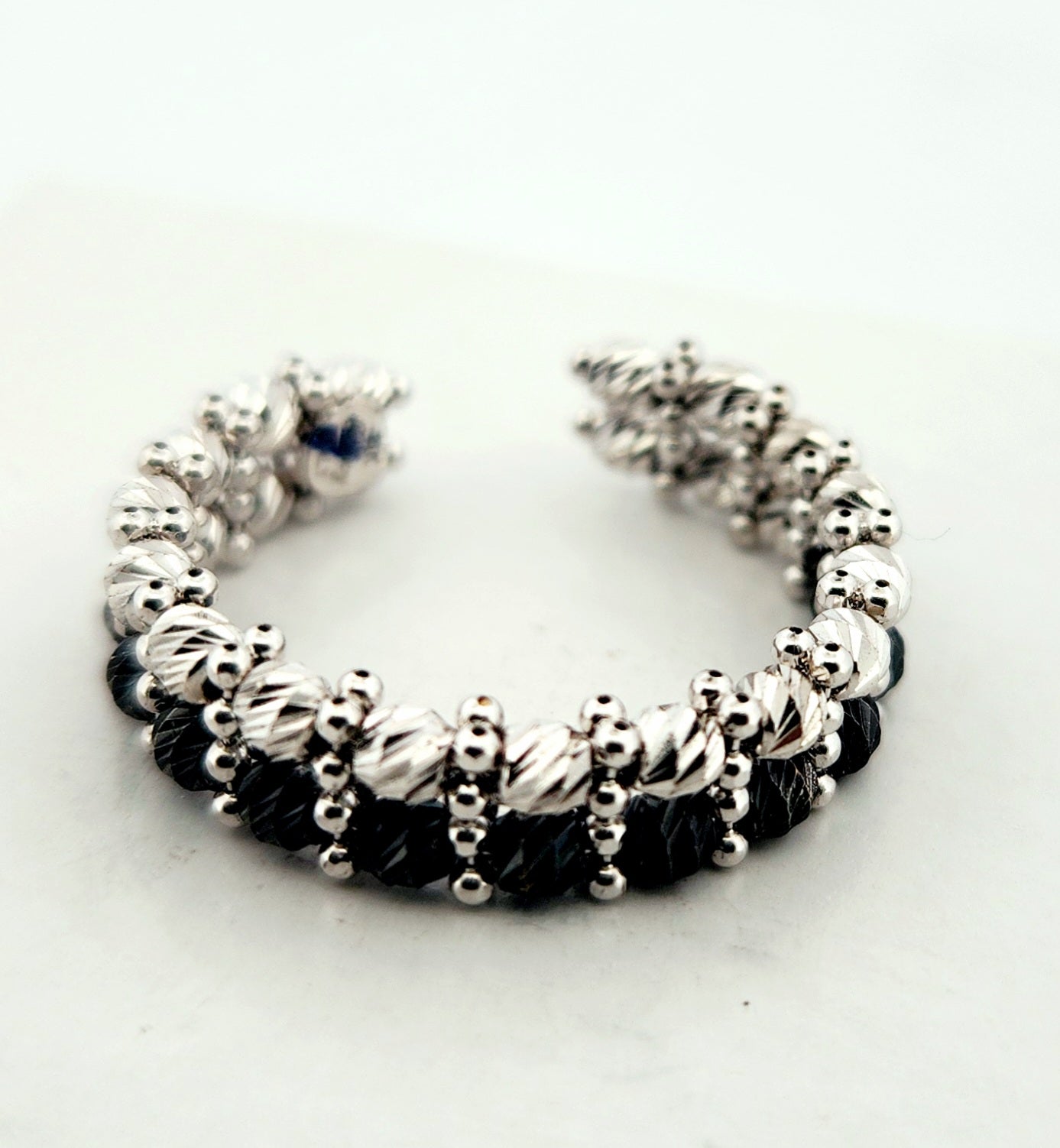 WOMAN'S 18k 2 Colors diamonds ball ring