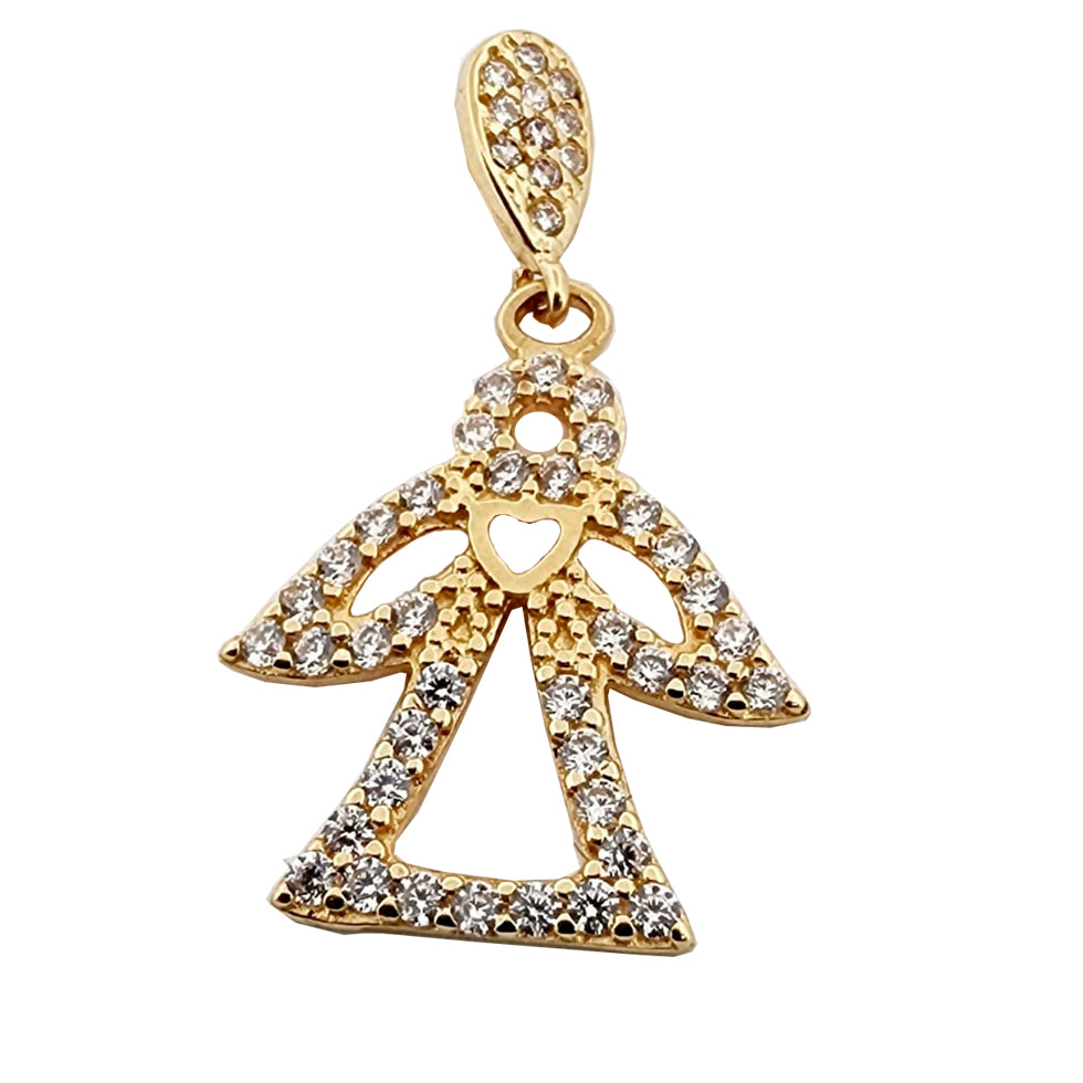 18K Angel Pendant / with zirconia