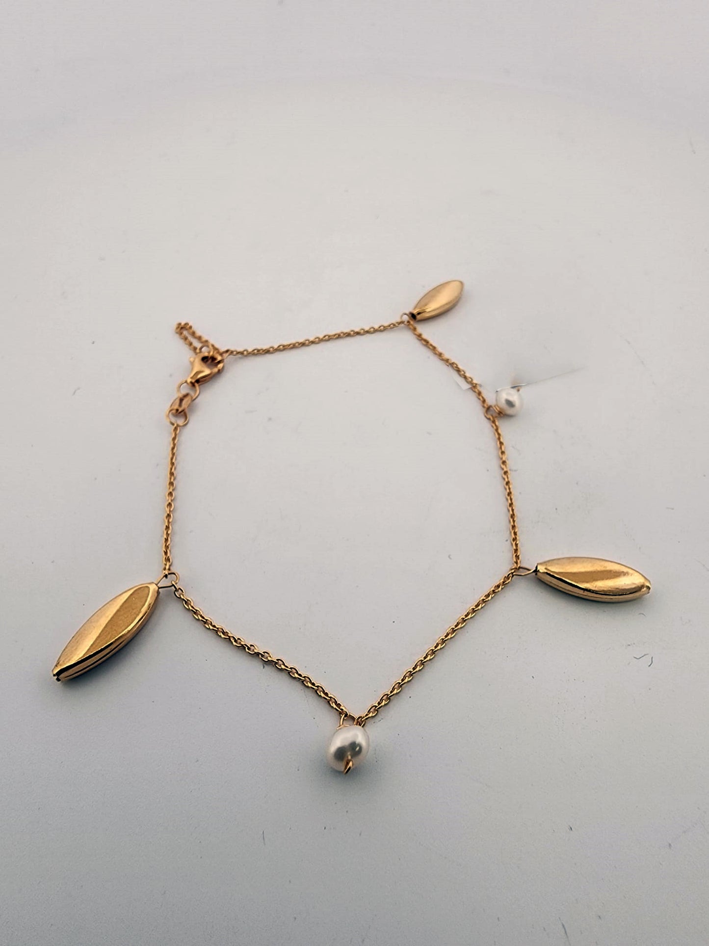 Pulsera de Dama 18K con Perlas