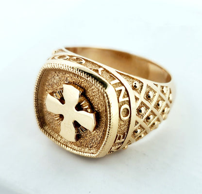 MEN'S 14k Cross ring