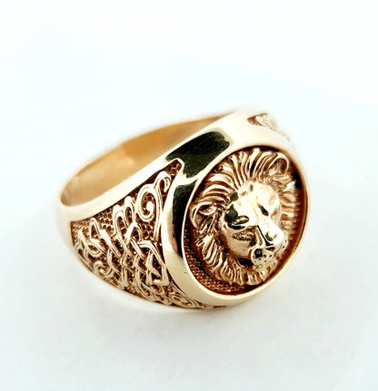 MEN'S 14k Lion head ring