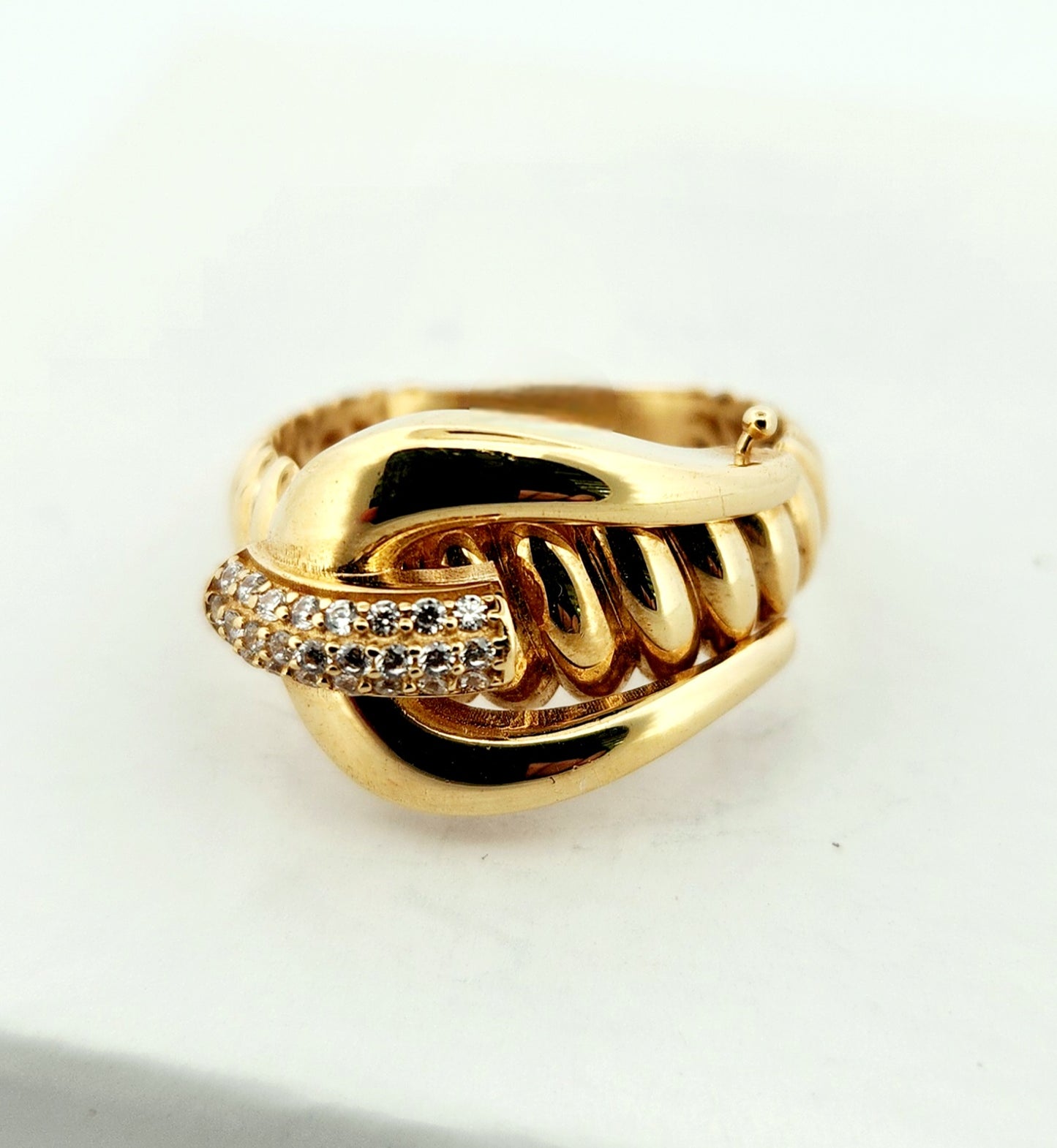 WOMAN'S 18k Shell shape belt style ring