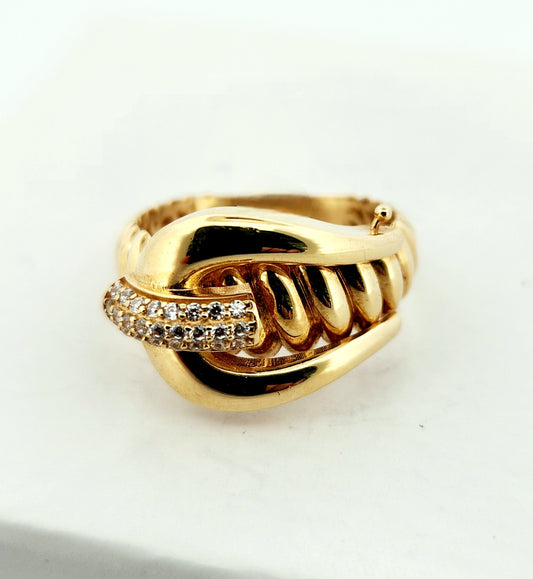 WOMAN'S 18k Shell shape belt style ring