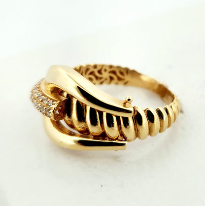 WOMAN'S 18k Shell shape belt style ring