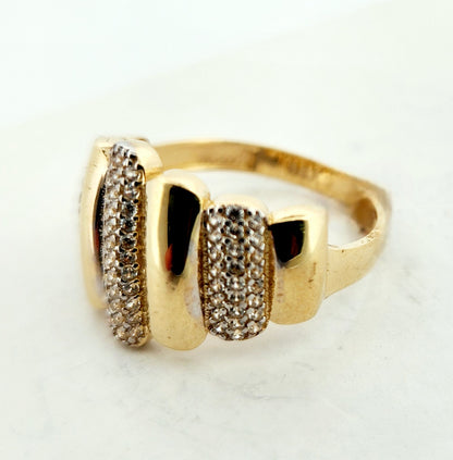 WOMAN'S 18k Intercalated bands with stones
