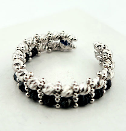 WOMAN'S 18k 2 Colors diamonds ball ring