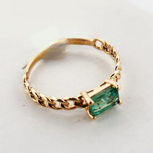 WOMAN'S 18K crossed wavesdesign ring/zircon stones