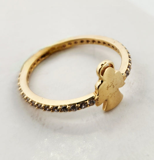 WOMAN'S 18K pigeon shapew ring with stones