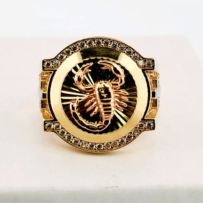 Men's 14k scorpion ring.