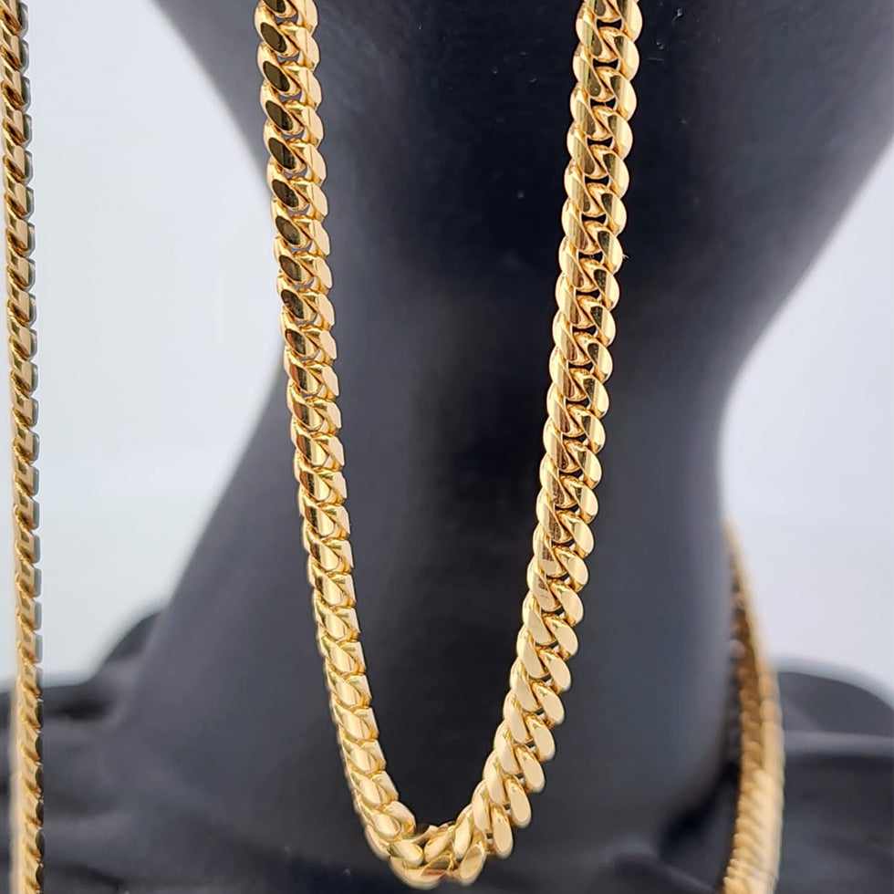 18K SOLID CUBAN LINK CHAIN.